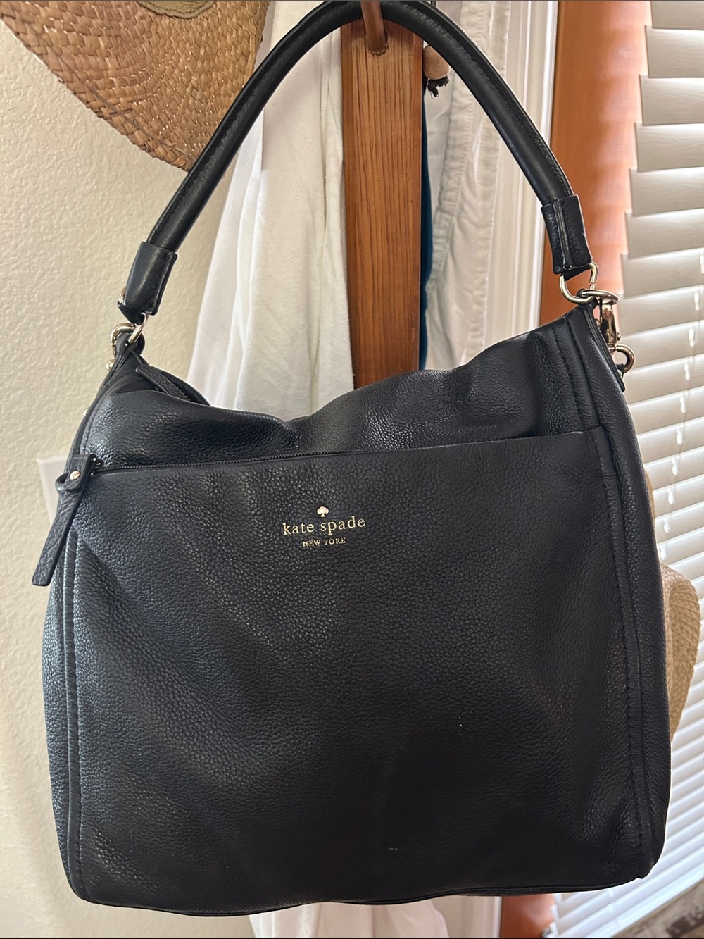 kate spade Black Leather Shoulder Bag